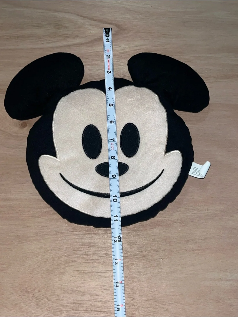 Disney Black & Cream Mickey Plush Face Pillow